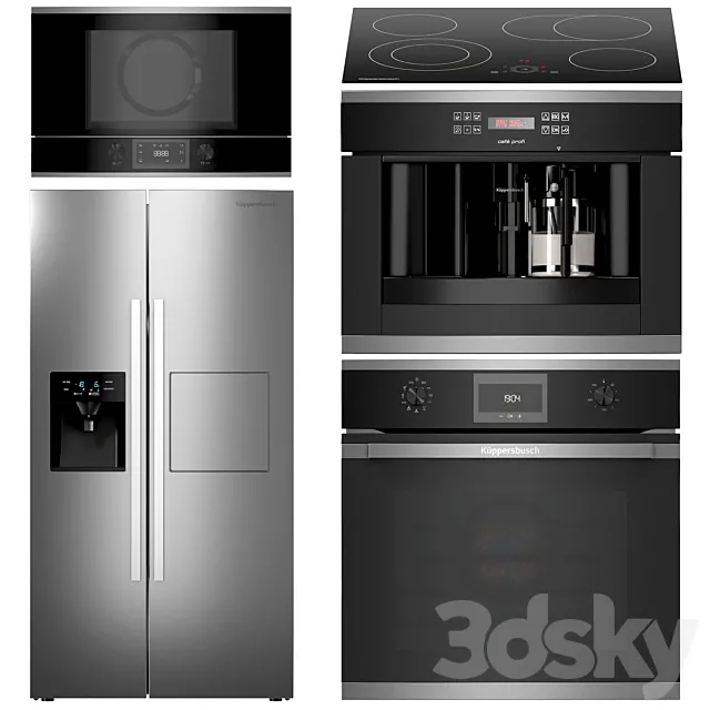 Kitchen appliances set Kuppersbusch 4 3D Model