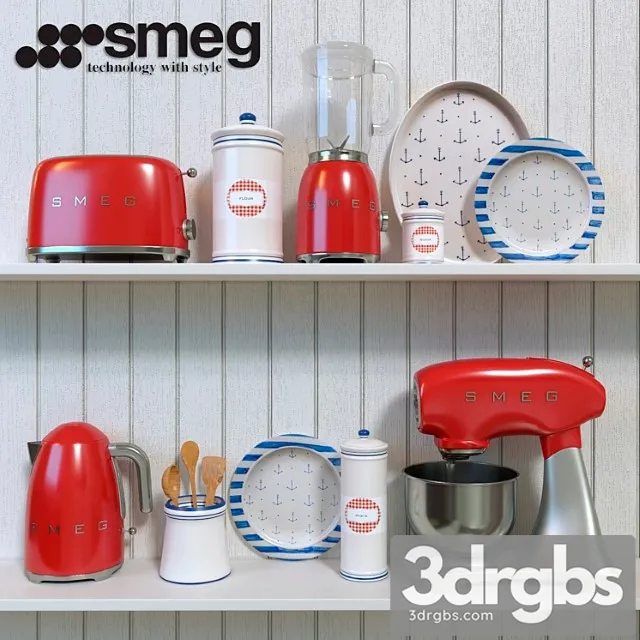 Kitchen Appliances Smeg 2 3D Model Free