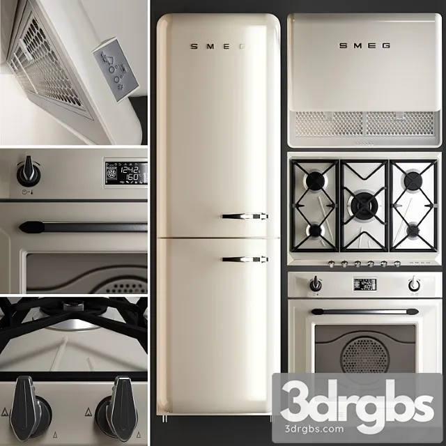 Kitchen Appliances Smeg Retro 3D Model Free