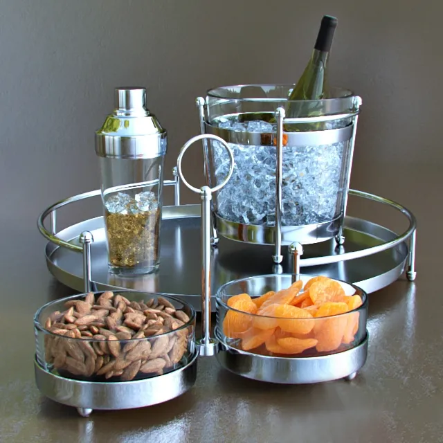 kitchen - Ava double snack bowl 3D Model