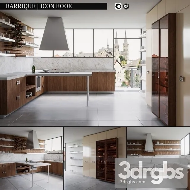 Kitchen Barrique Icon Book 3D Model Free
