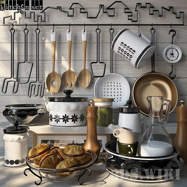 kitchen - Beautiful kitchen set 3D Model