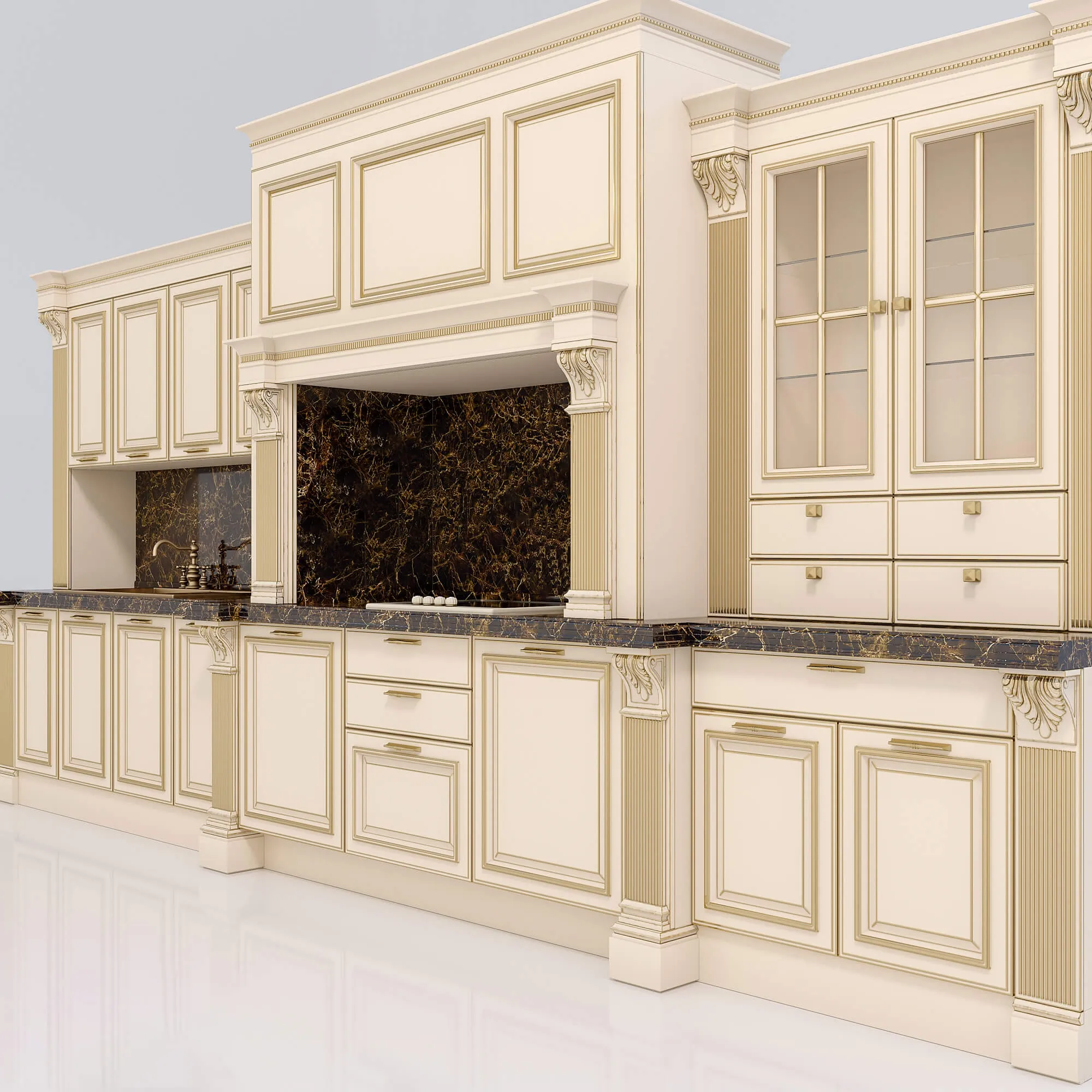 kitchen - Berloni - Gran Gala 3D Model