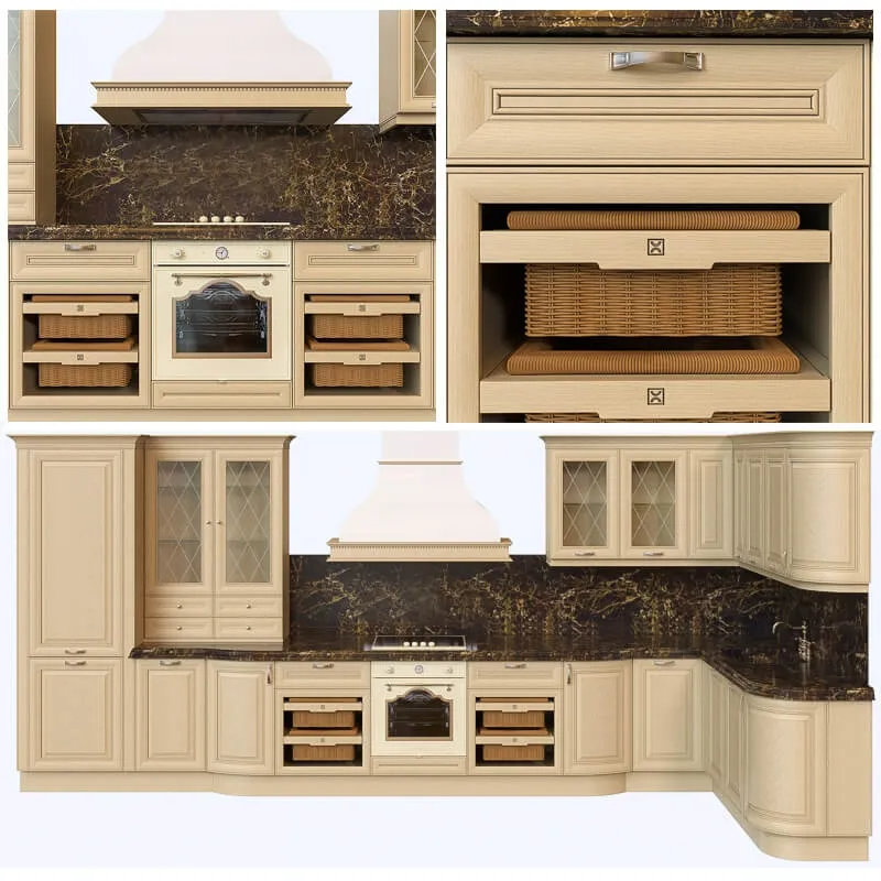 kitchen - Berloni - Sheraton (frassino_naturale) 3D Model