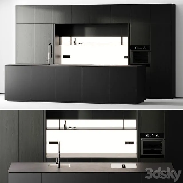 Kitchen Black Vol1 3D Model