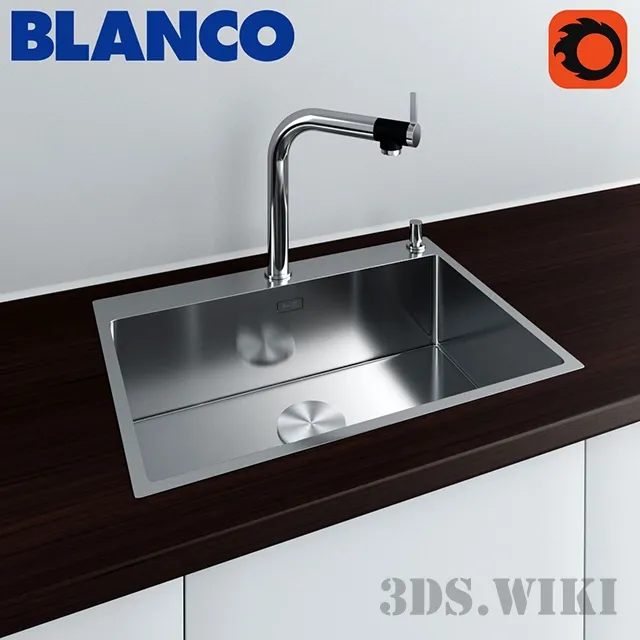 kitchen - Blanco Andano sink series with Blanco Vonda mixer 3D Model