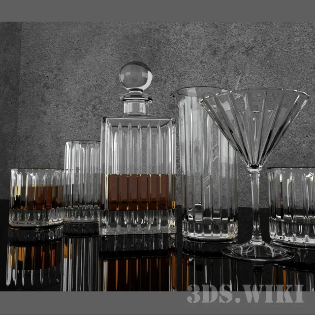 kitchen - Boulevard Cut Crystal Barware Collection 3D Model