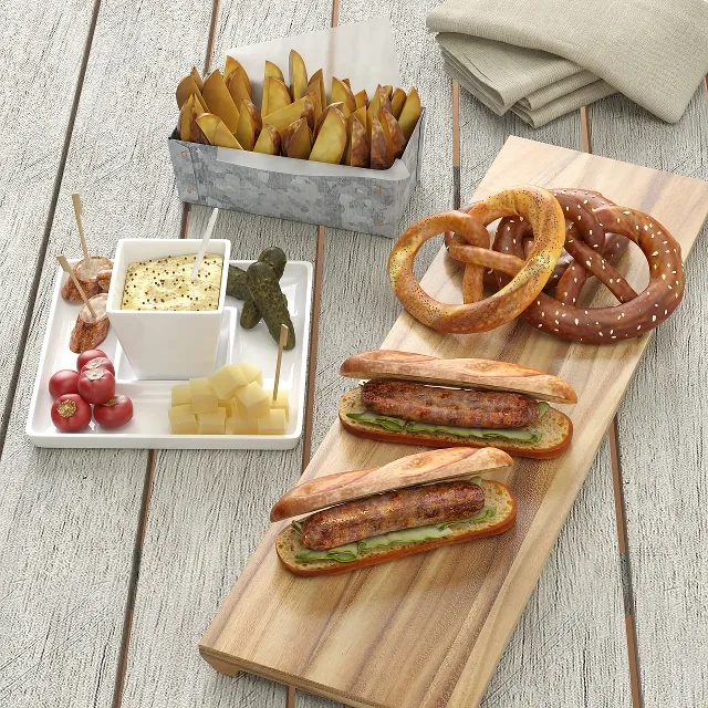 kitchen - Brezel set 03 3D Model