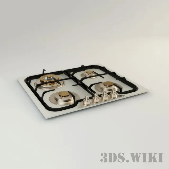 kitchen - Built-in gas hob 3D Model