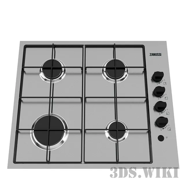 kitchen - Built-in gas hob Zanussi ZGG 62412XA 3D Model