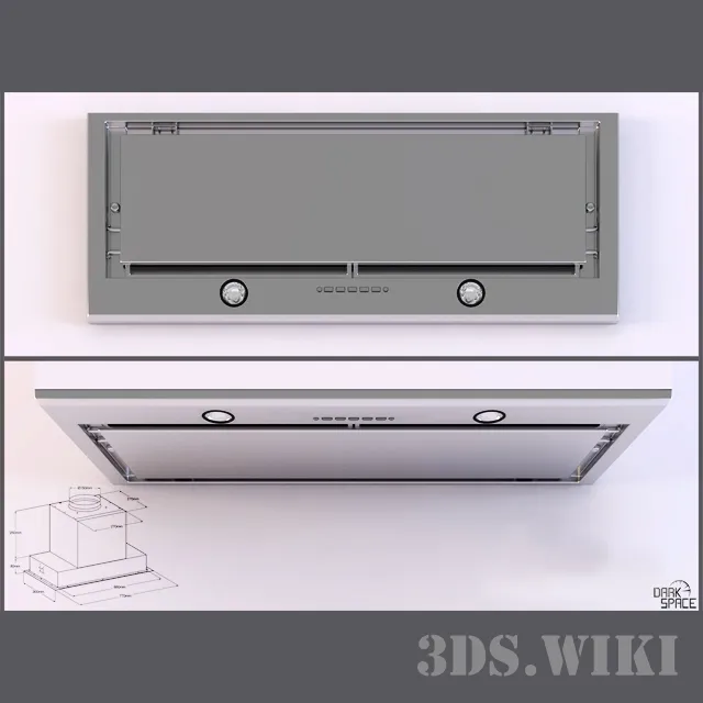 kitchen - Built-in hood Electrolux EFG 90750 X 3D Model