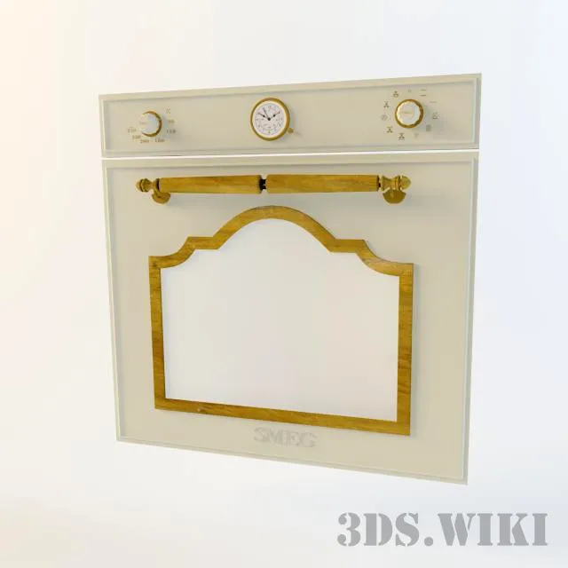 kitchen - Built-in oven Smeg SC750BS - Cortina 3D Model