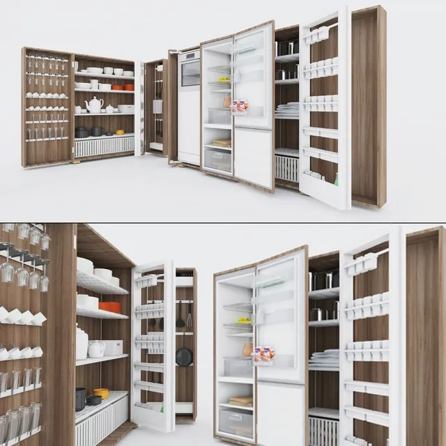 kitchen - Bulhaup B2 kitchen set 3D Model