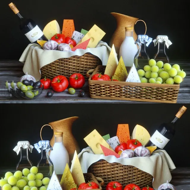 kitchen - Cheese 3D Model