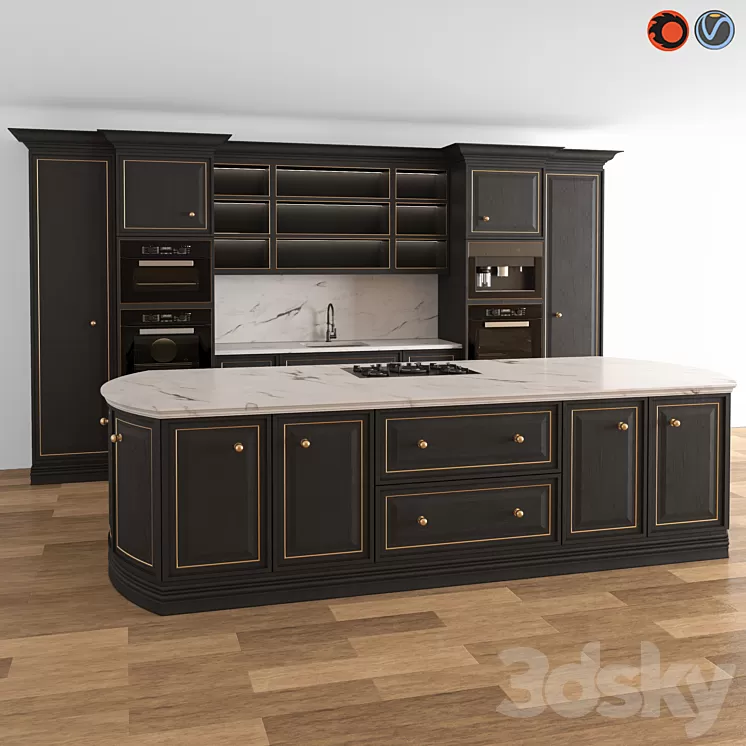 Kitchen Classic 04 3D Model Free
