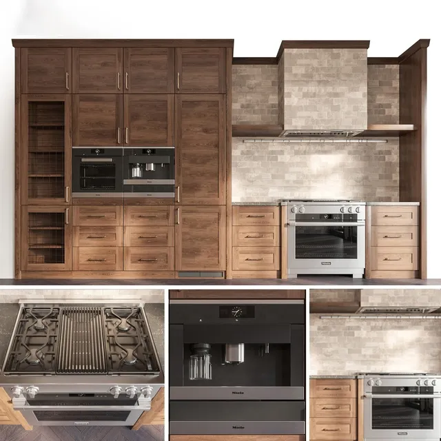 kitchen - Classic Kitchen set 03 3D Model