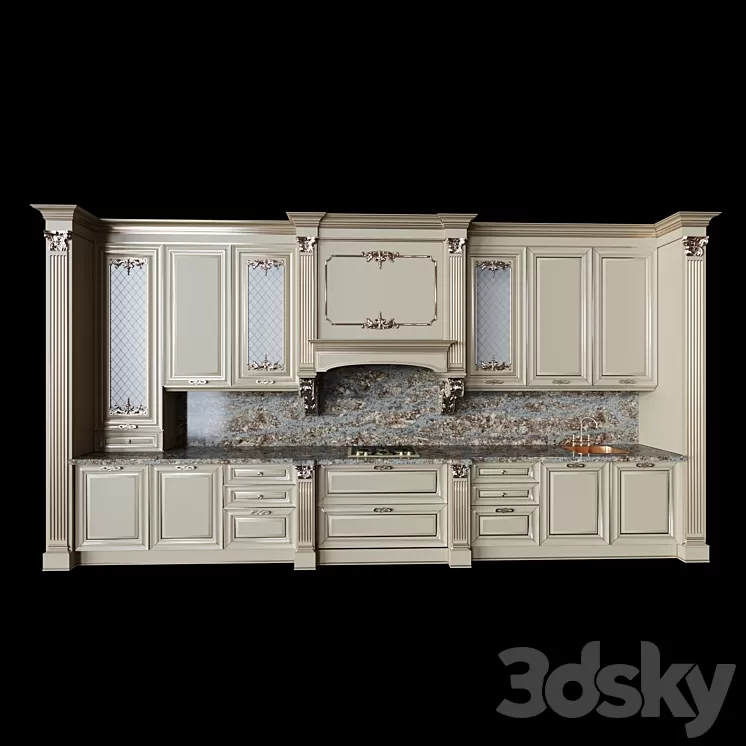 Kitchen Classic - set 009 3D Model