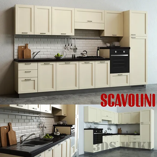 kitchen - Colony Italian cuisine - Scavolini 3D Model