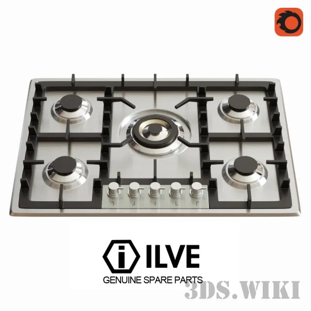 kitchen - Cooktop ILVE HP 75C 3D Model