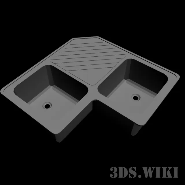kitchen - Corner sink 3D Model