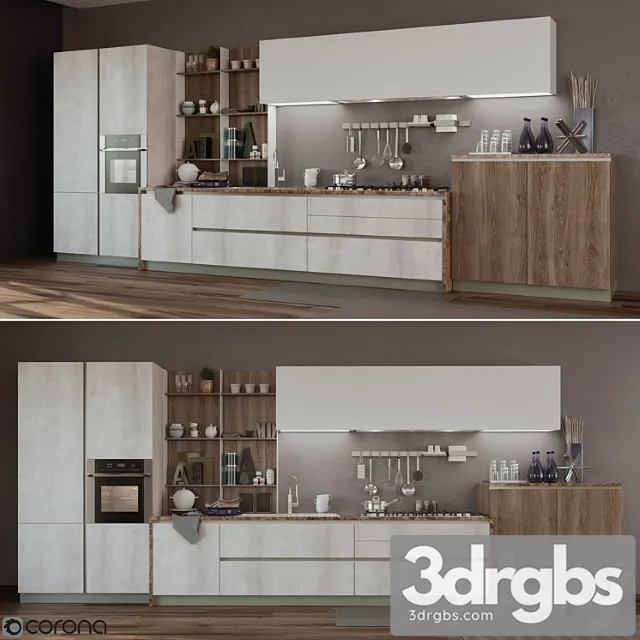 Kitchen cucine stosa infinity 3D Model Free