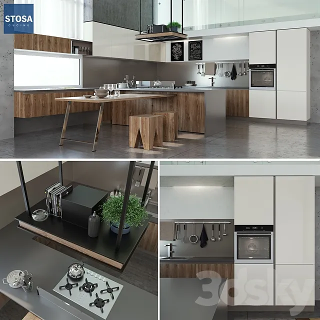 Kitchen Cucine Stosa Infinity Diagonal 3D Model