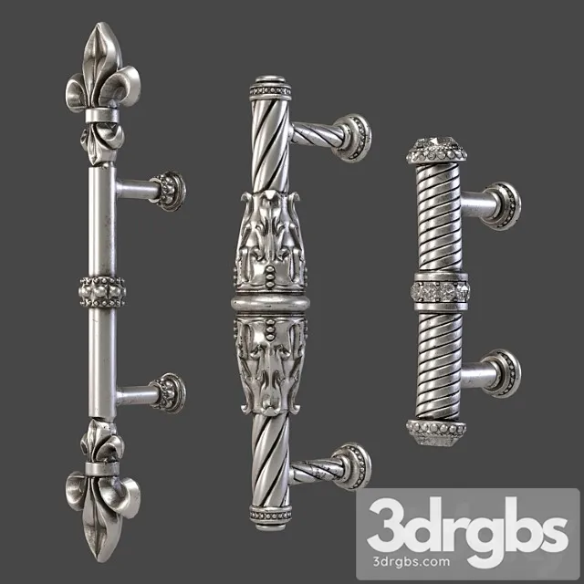 Kitchen Cupboard Cabinet Door Handles Set11 3D Model Free