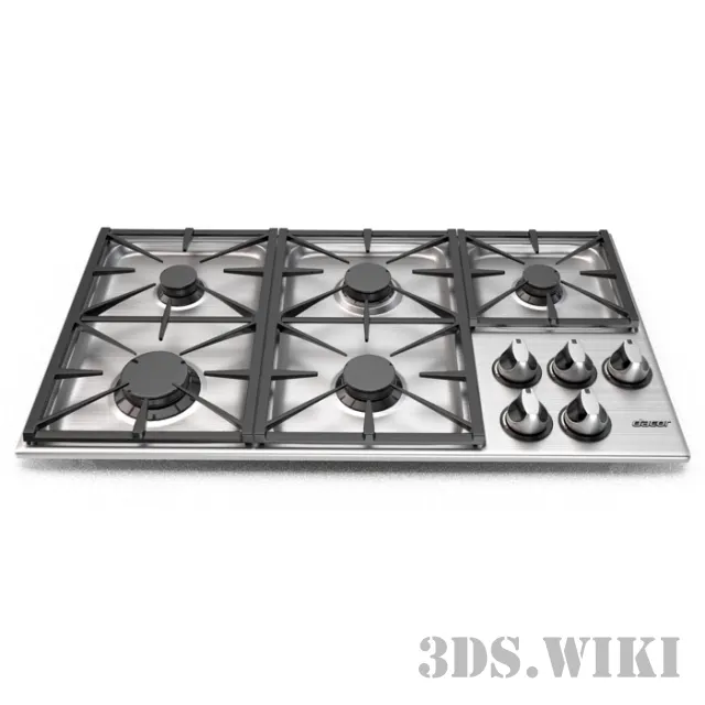kitchen - Dacor Renaissance built-in gas hob 3D Model