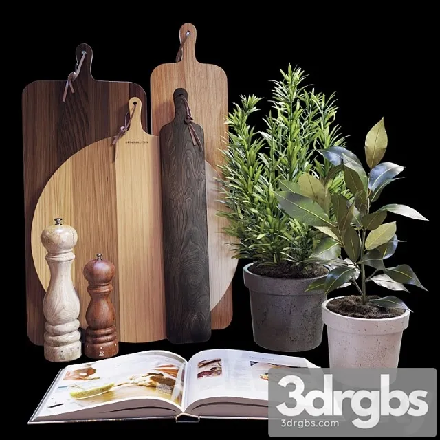 Kitchen decor 01 5 3D Model Free