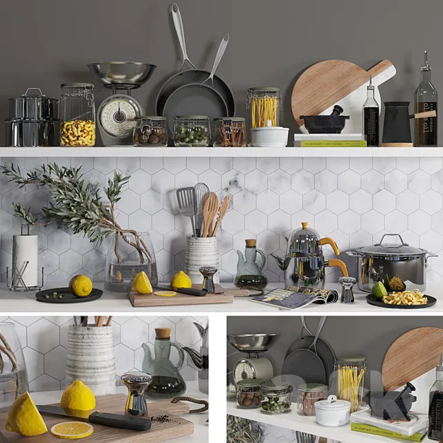 Kitchen Decor 02 3D Model