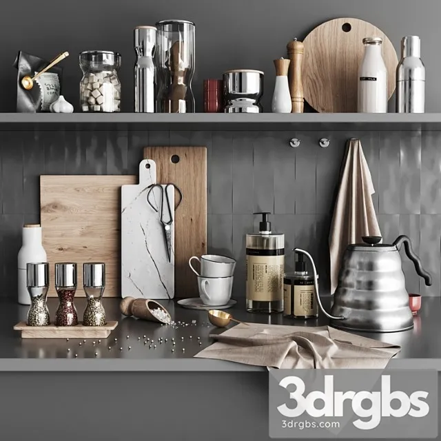 Kitchen Decor 3 3D Model Free
