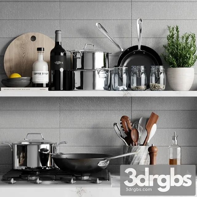 Kitchen decor 3 5 3D Model Free