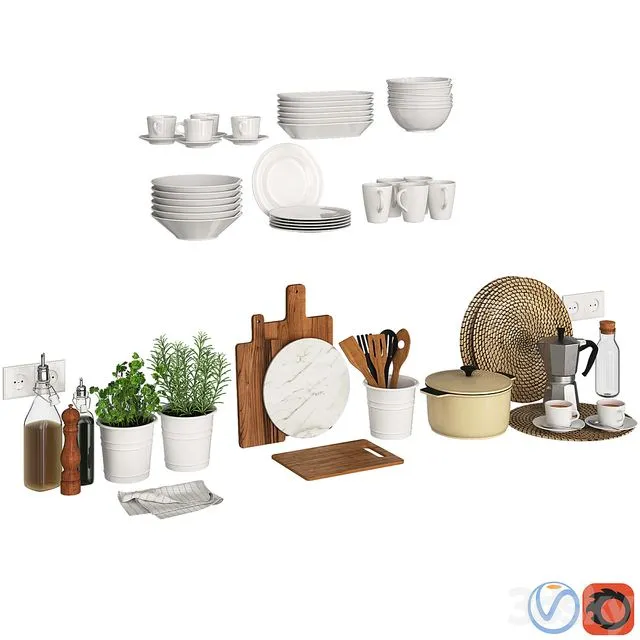 Kitchen decor 3D Model