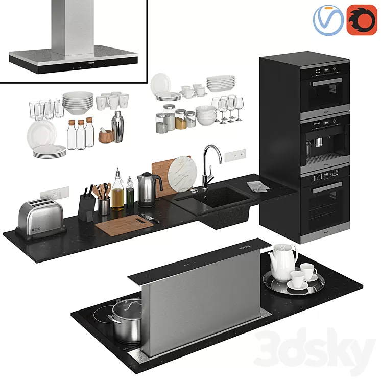 Kitchen Decor Island 3D Model