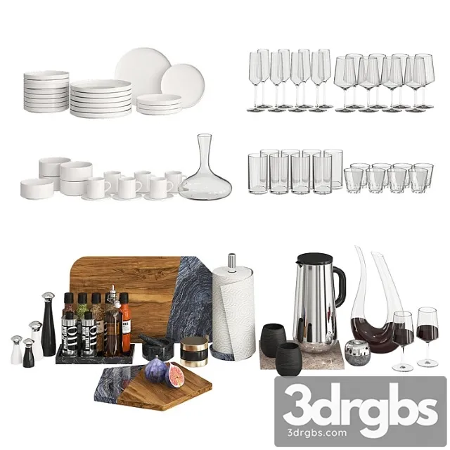 Kitchen Decor Modern 3D Model Free
