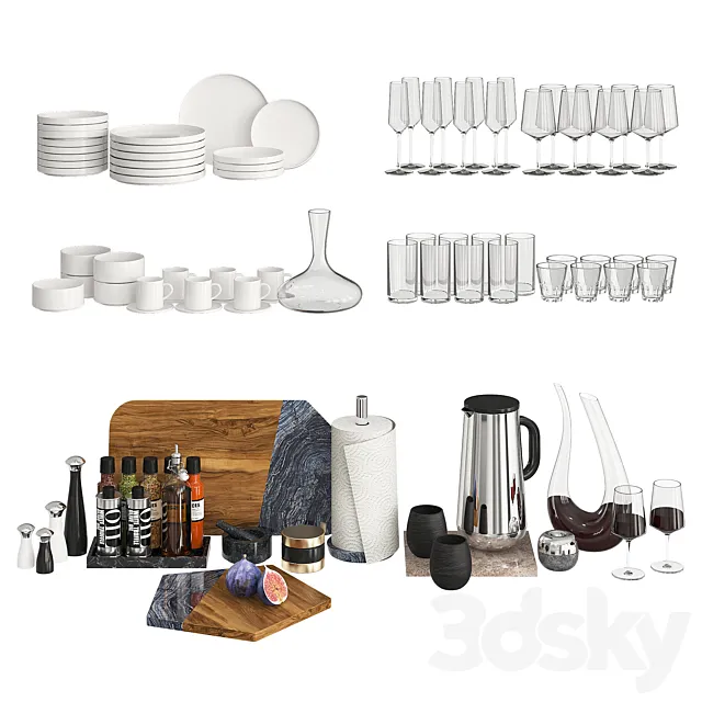 Kitchen Decor - Modern 3D Model