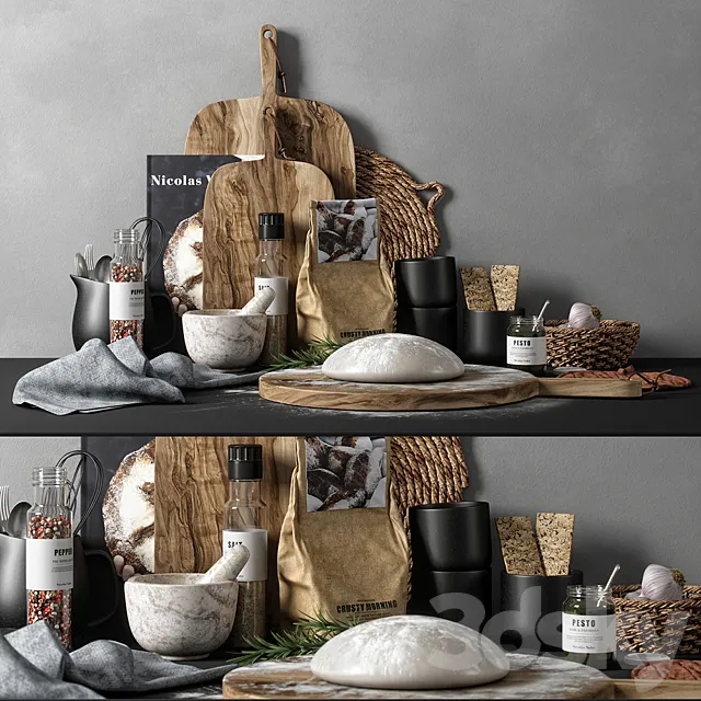 kitchen decor set 02 3DModel