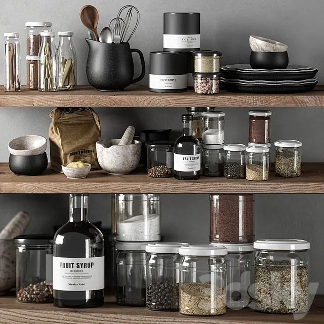 kitchen decor set 03 3DModel