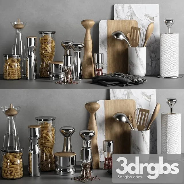Kitchen decor set 04 Free Download