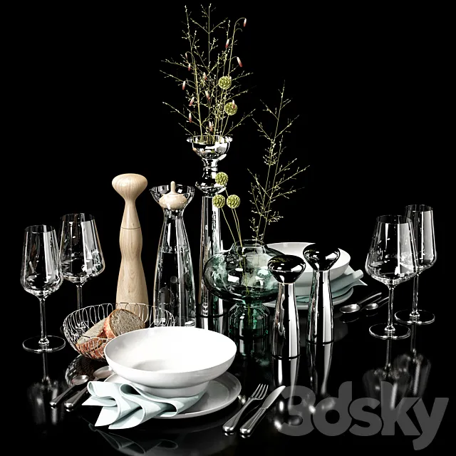kitchen decor set 08 3D Model