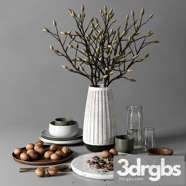 Kitchen Decor Set 09 3D Model Free