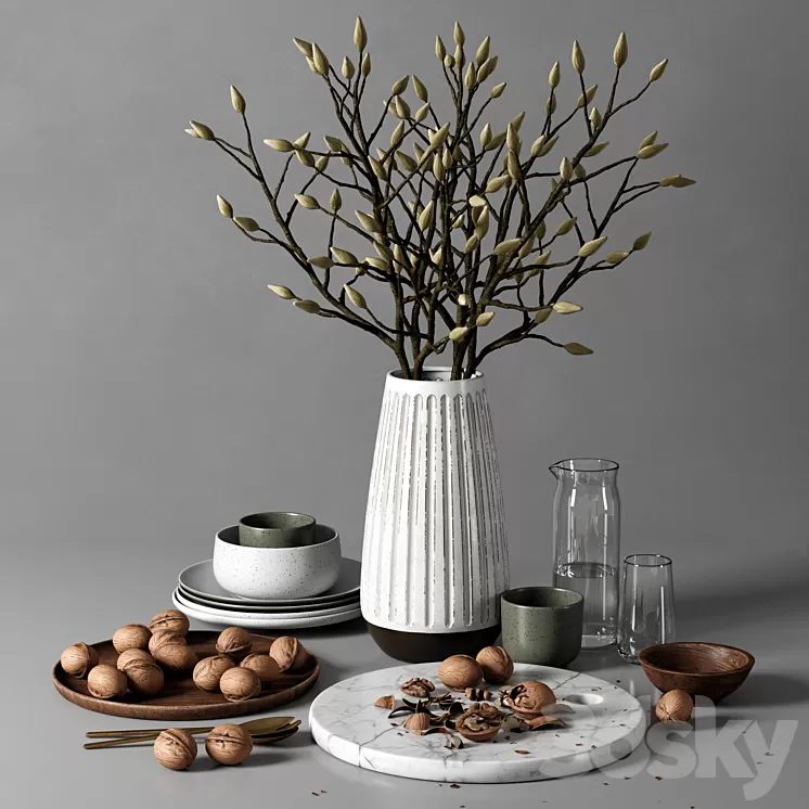 kitchen decor set 09 3D Model Free