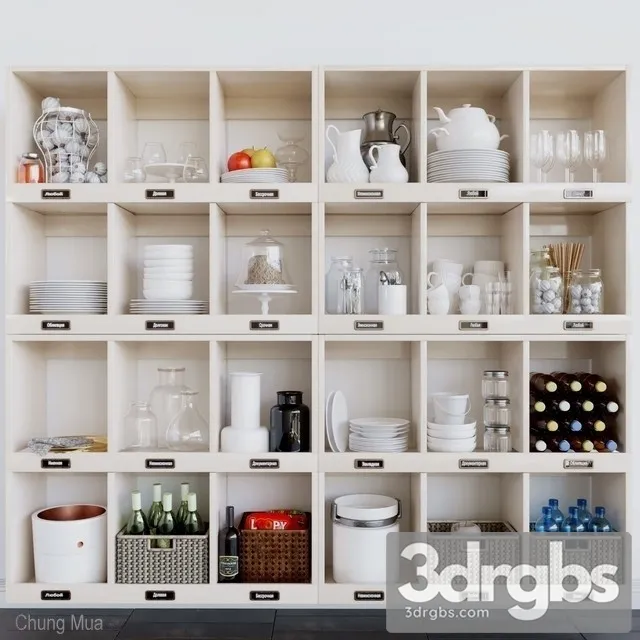 Kitchen Decor Set 114 3D Model Free