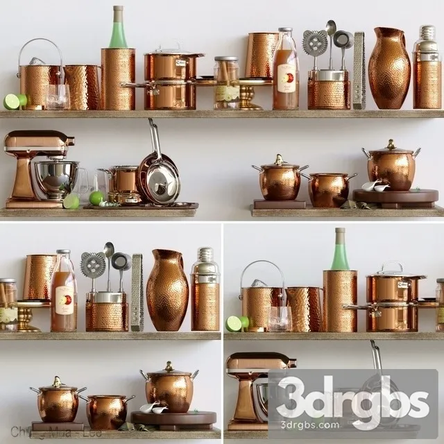 Kitchen Decor Set 184 3D Model Free