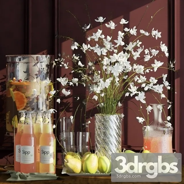 Kitchen Decor Set 2 3D Model Free