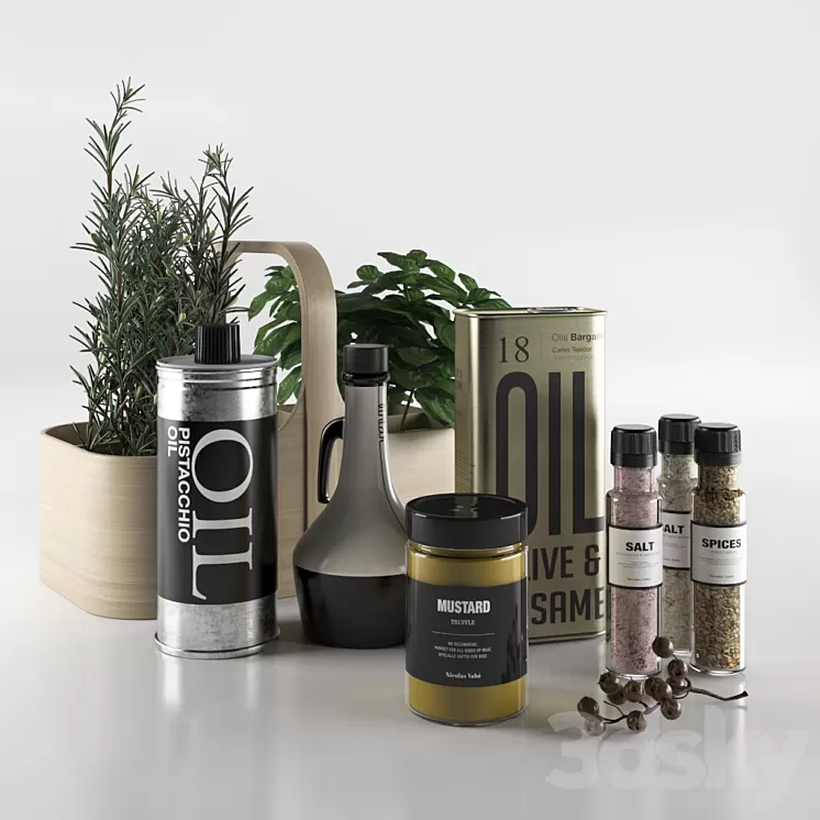 KITCHEN DECOR SET 3D Model