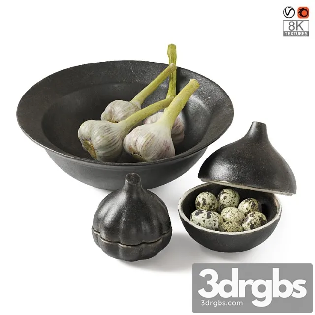Kitchen Decor Set 3D Model Free