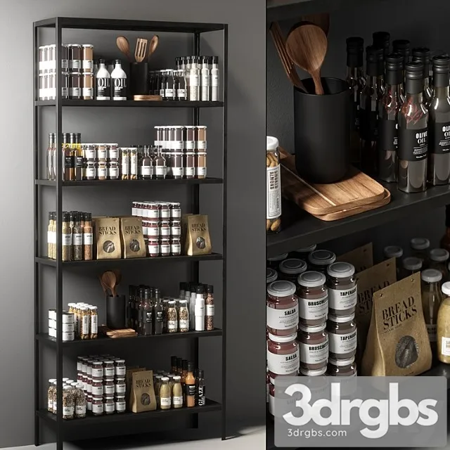 Kitchen decor set 3D Model Free