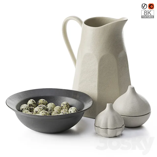 Kitchen decor set 3DModel