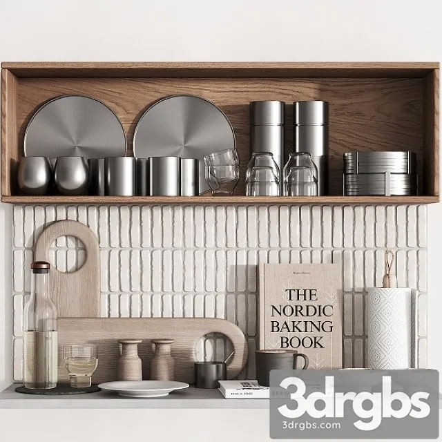 Kitchen Decor Set Accessories 06 3D Model Free